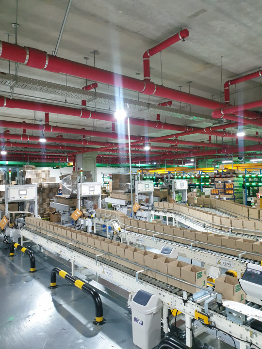 스마트 패키징 시스템 모습. <CJ대한통운 제공>